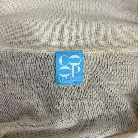 Barney’s New York Co-Op Pale Yellow Wool Cashmere Blend 1/2 Zip Sweater Size M - Picture 6 of 11